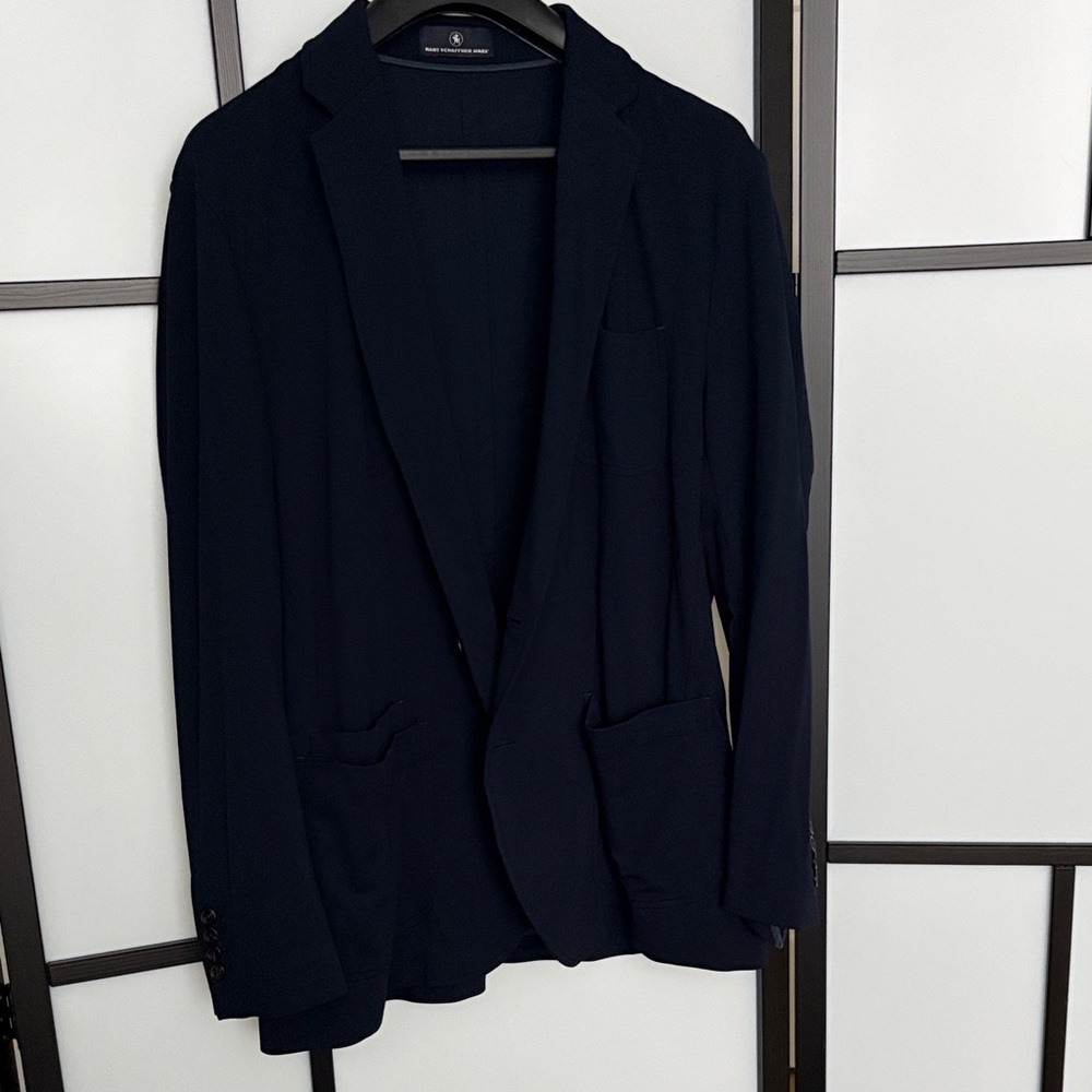 Hart Schaffner Marx travel Navy Blazer